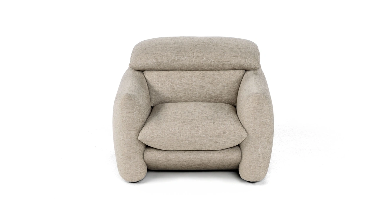 Poltrona in tessuto imbottito Choco Magic di Calia