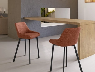 Sgabello Fox in tessuto imbottito di Stones