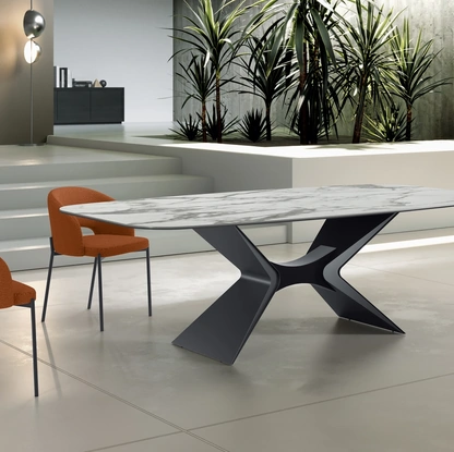 Tavolo Atlas con top in ceramica di Stones