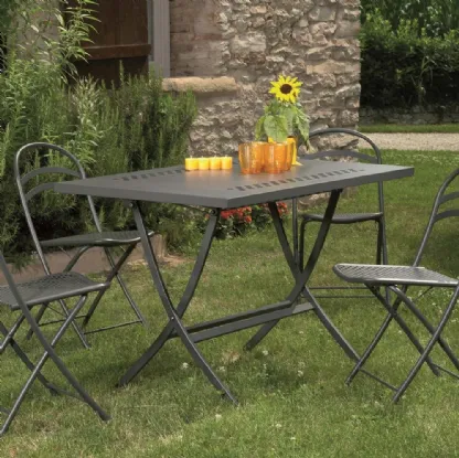 Tavolo pieghevole Folding Table in acciaio zincato e verniciato di La Seggiola