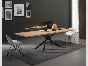 Tavolo T1216FMAG Twist 200 in legno massello di Zamagna