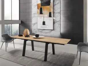 Tavolo T1358AIM Sand 180 in legno impiallacciato di Zamagna
