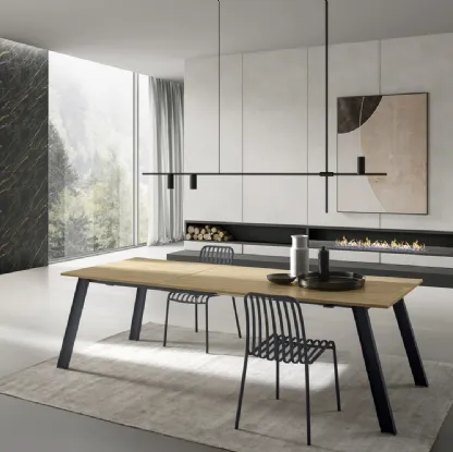 Tavolo T1373A Raw 160 in laminato di Zamagna