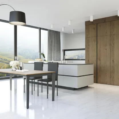 Tavolo T1518 Freccia 140 in melaminico rovere di Zamagna