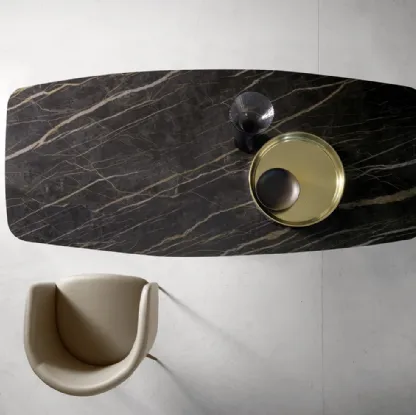 Tavolo T1339F Coast 180 in ceramica di Zamagna