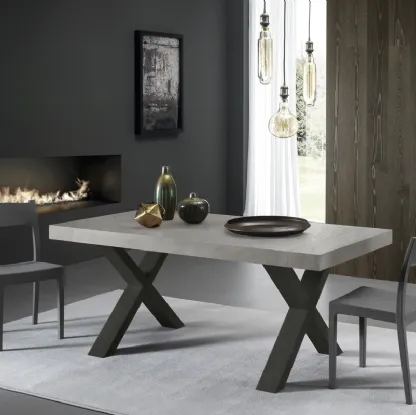 Tavolo T1379 Post 160 in melaminico cemento grigio di Zamagna