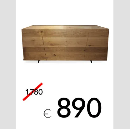 Credenza rovere nodato scontata