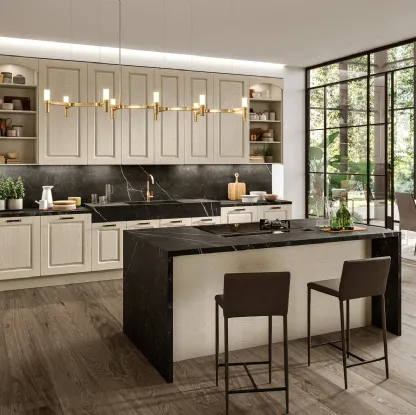 Cucina Classica Verona 01 con penisola di Arredo3