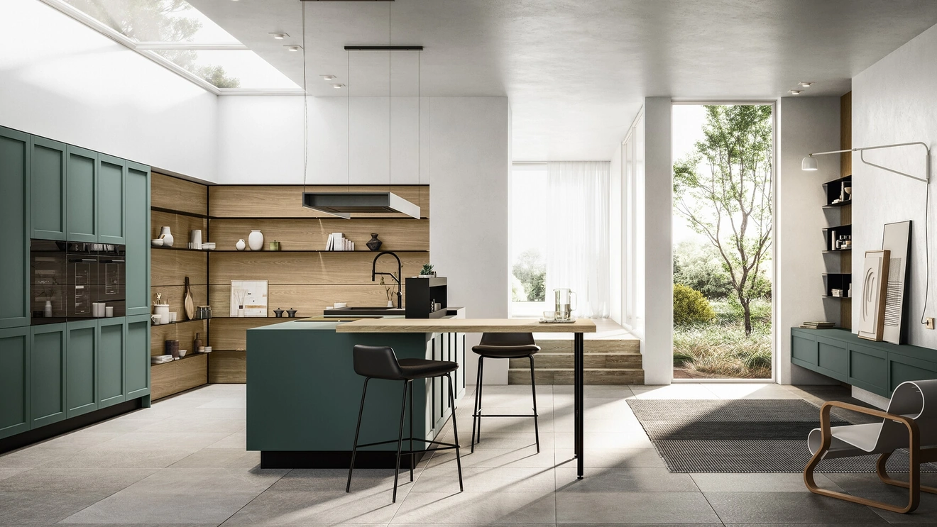 Cucina Moderna con isola Alma 02 di Arredo3