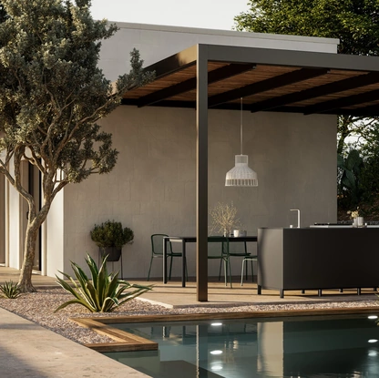 Cucina Moderna in alluminio per esterno Aura 03 di Arredo3