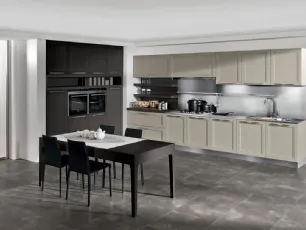 Cucina Moderna lineare Itaca in Frassino massello decapè e laccato a poro aperto di Arredo3
