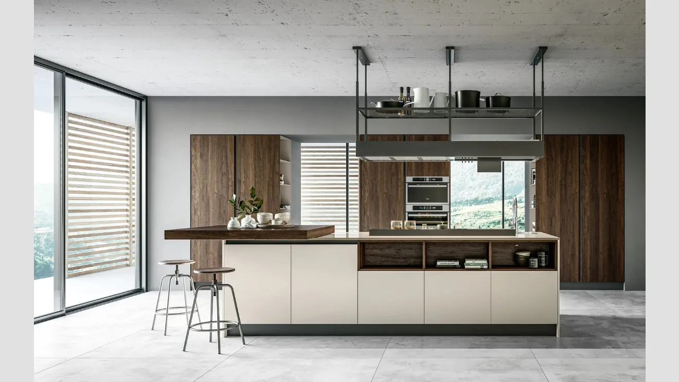 Cucina Moderna con isola Round 01 di Arredo3