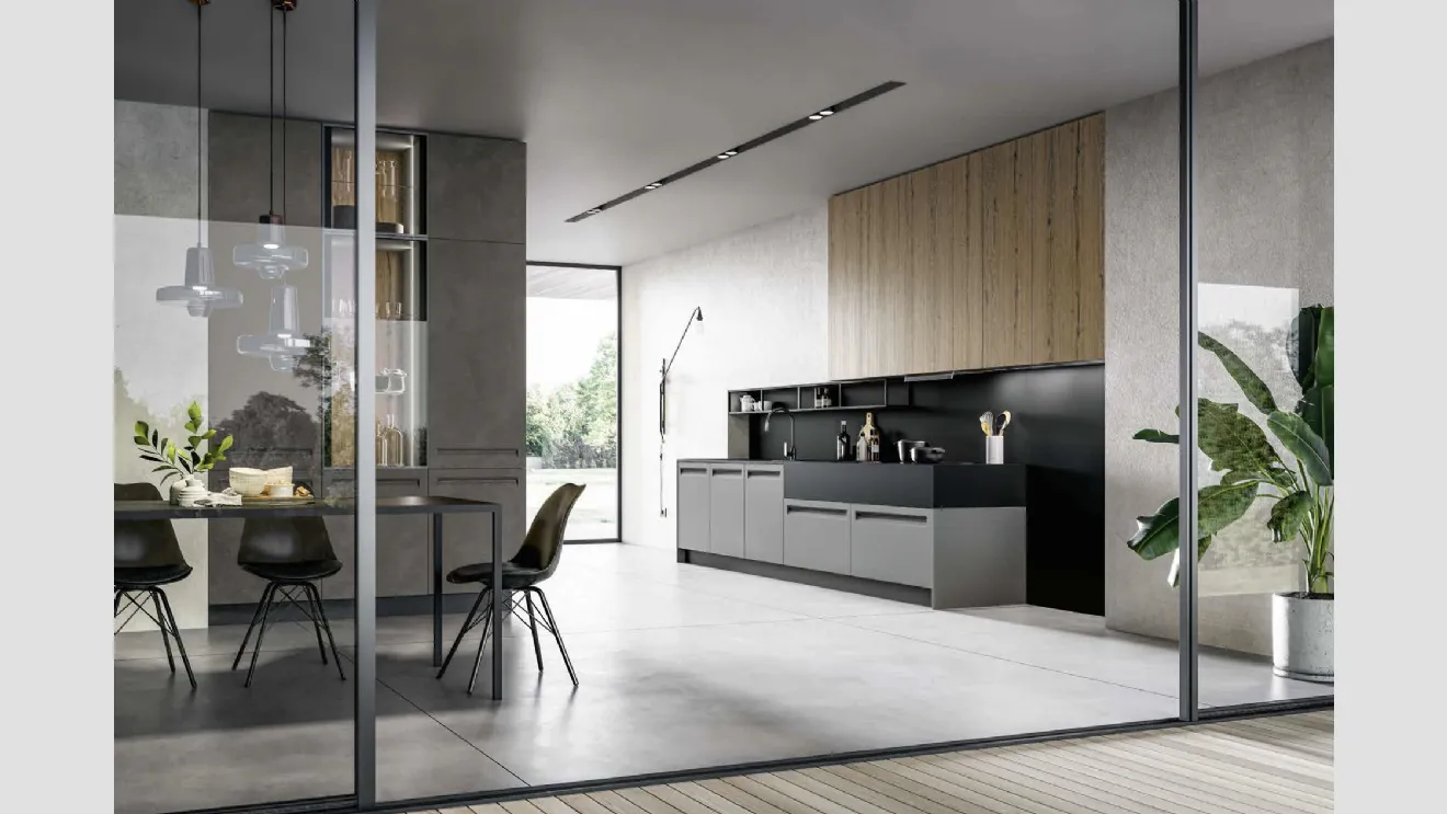 Cucina Moderna lineare Tekna 03 di Arredo3