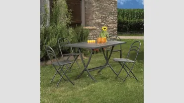 Tavolo da giardino Folding Table in acciaio zincato di La Seggiola