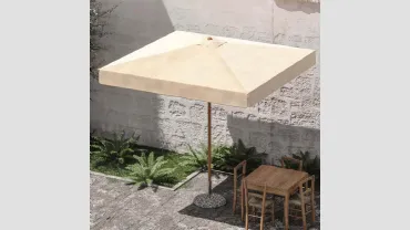 Ombrellone PTR LE in legno con apertura a doppia carrucola di La Seggiola